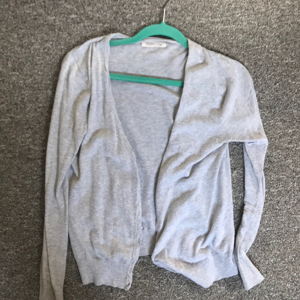 Gray cardigan